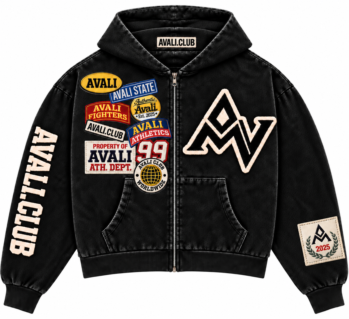 AVALI 'PATCH WORK" HOODIE PRE ORDER